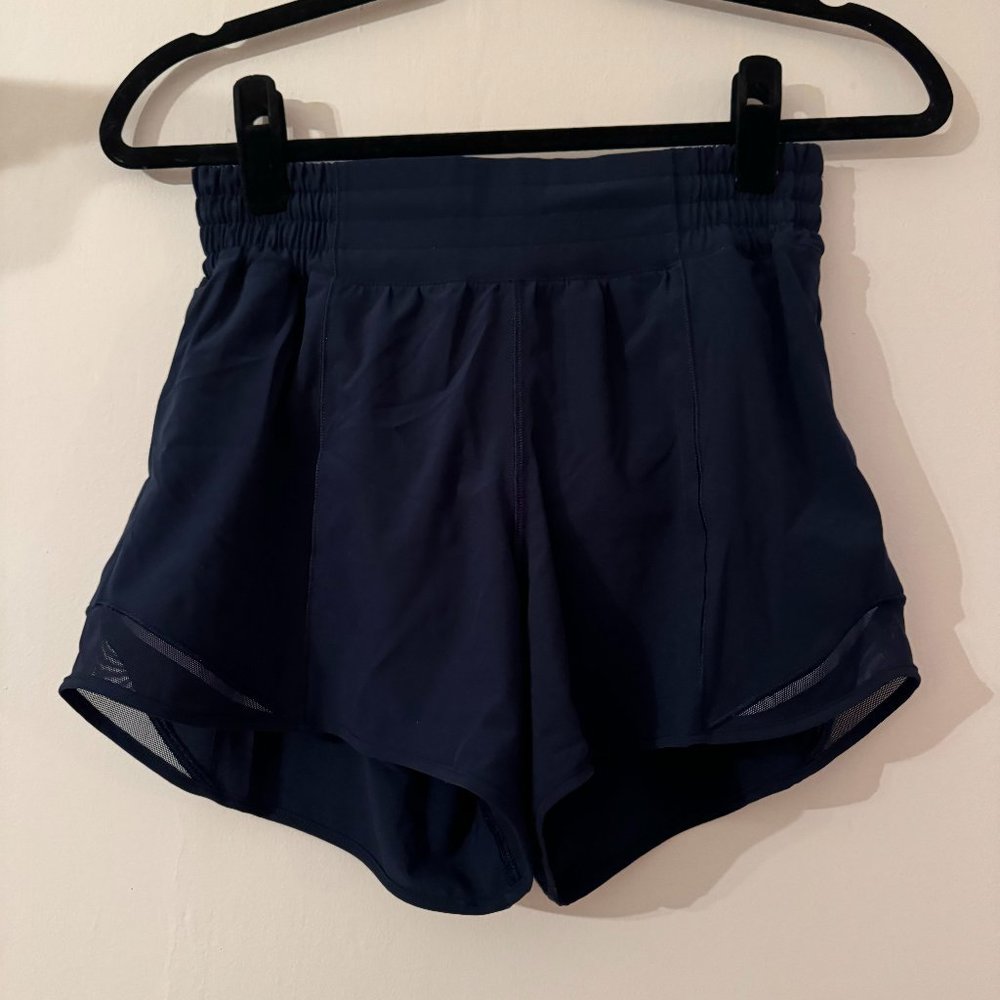 Lululemon Hotty Hot High-Rise Lined Short 4" | 4 | True Navy